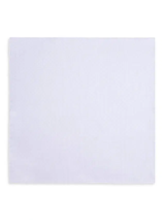 Stefano Ricci Men's Cotton Pocket Square - White