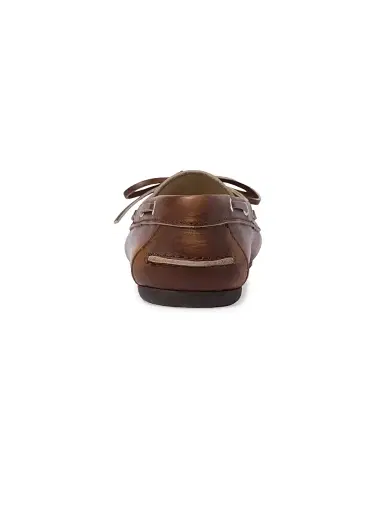 Miu Miu Women's Unlined Bleached Leather Boat Shoes - Brown - Size 7 | Thumbnail 3 Miu Miu Women's Unlined Bleached Leather Boat Shoes - Brown - Size 7 | Thumbnail 3