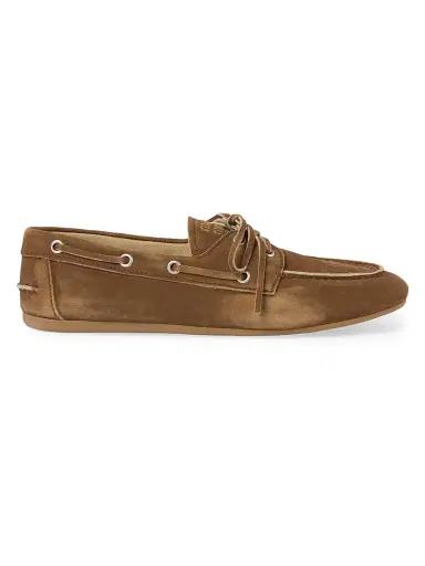 Miu Miu Women's Faded Unlined Suede Loafers - Brown - Size 9 | Thumbnail 1 Miu Miu Women's Faded Unlined Suede Loafers - Brown - Size 9 | Thumbnail 1