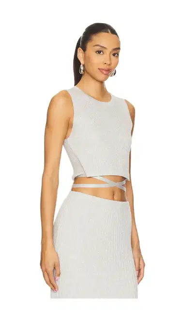 525 America Stevie Cropped Lurex Tie Tank | Thumbnail 2