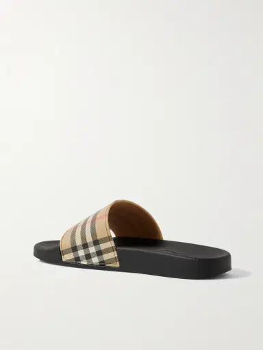 Burberry Checked Rubber Slides - Men | Thumbnail 4 Burberry Checked Rubber Slides - Men | Thumbnail 4