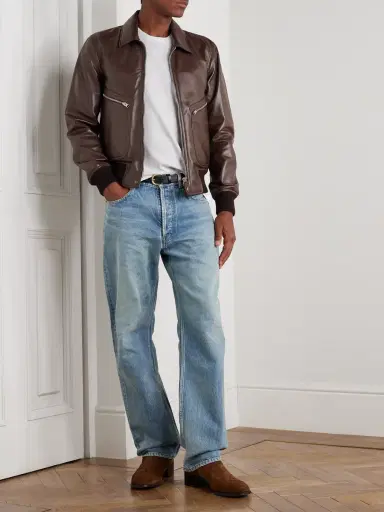 Tom Ford Leather Zip-Up Jacket - Men | Thumbnail 2 Tom Ford Leather Zip-Up Jacket - Men | Thumbnail 2