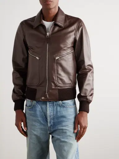 Tom Ford Leather Zip-Up Jacket - Men | Thumbnail 3 Tom Ford Leather Zip-Up Jacket - Men | Thumbnail 3