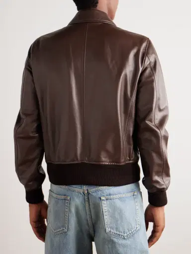 Tom Ford Leather Zip-Up Jacket - Men | Thumbnail 4 Tom Ford Leather Zip-Up Jacket - Men | Thumbnail 4