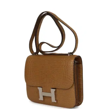 HERMÈS Hermes Constance 18 Kraft Matte Alligator Mississippiensis Palladium Hardware | Thumbnail 3 HERMÈS Hermes Constance 18 Kraft Matte Alligator Mississippiensis Palladium Hardware | Thumbnail 3