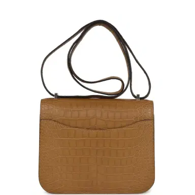 HERMÈS Hermes Constance 18 Kraft Matte Alligator Mississippiensis Palladium Hardware | Thumbnail 5 HERMÈS Hermes Constance 18 Kraft Matte Alligator Mississippiensis Palladium Hardware | Thumbnail 5
