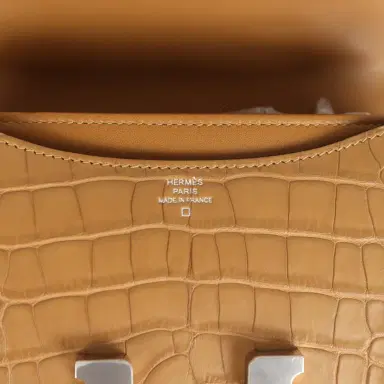 HERMÈS Hermes Constance 18 Kraft Matte Alligator Mississippiensis Palladium Hardware | Thumbnail 8 HERMÈS Hermes Constance 18 Kraft Matte Alligator Mississippiensis Palladium Hardware | Thumbnail 8