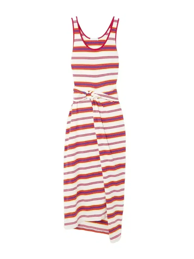Embellished Striped Stretch-jersey Midi Dress
