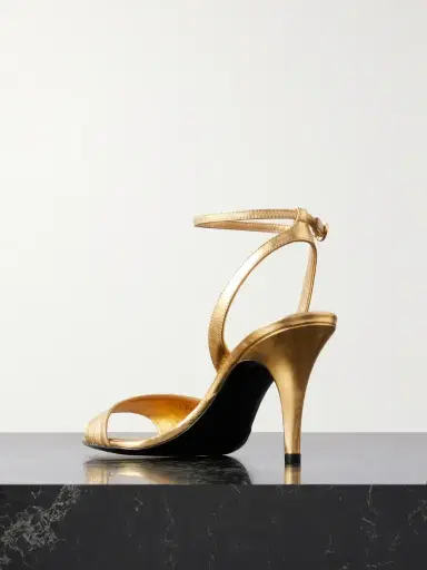 Valentino Garavani Ladycrush 85 Embellished Metallic Leather Sandals | Thumbnail 3 Valentino Garavani Ladycrush 85 Embellished Metallic Leather Sandals | Thumbnail 3
