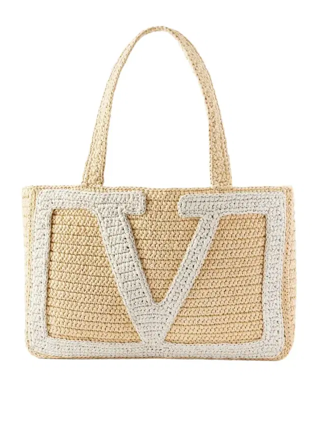 Viva Superstar Crocheted Raffia Tote