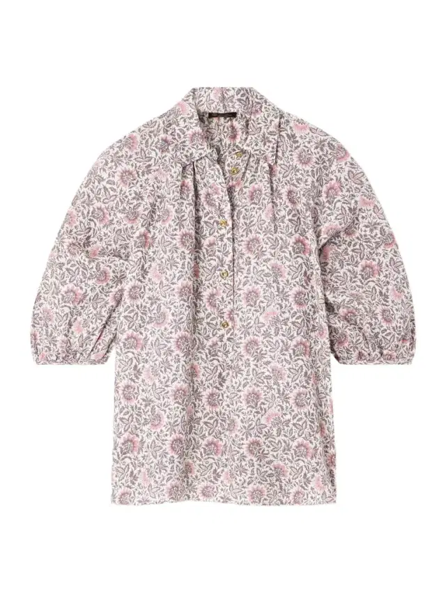 Loro Piana Olivia Oversized Printed Linen Shirt