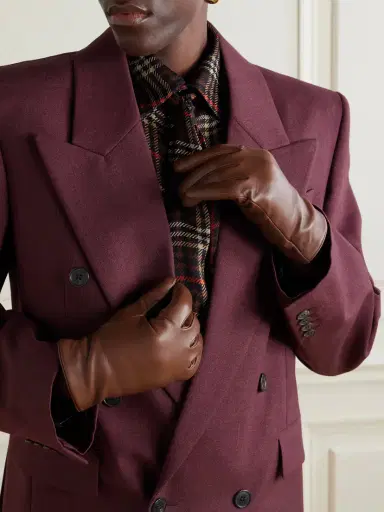 Saint Laurent Leather Gloves | Thumbnail 2