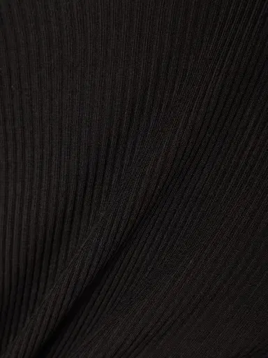 Saint Laurent Cropped Lace-trimmed Ribbed Silk Top | Thumbnail 4