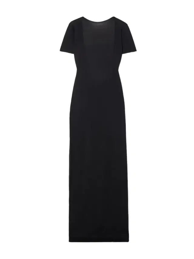 Open-back Wool Maxi Dress