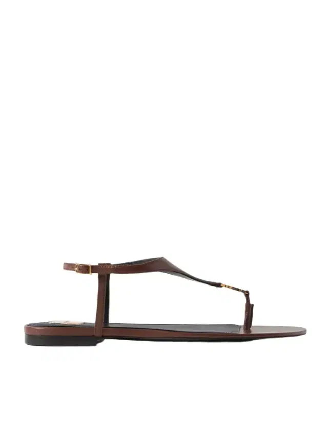 Cassandra Logo-embellished Leather Slingback Sandals