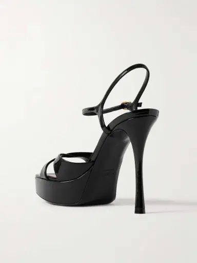 Saint Laurent Debbie Patent-leather Platform Sandals | Thumbnail 3 Saint Laurent Debbie Patent-leather Platform Sandals | Thumbnail 3