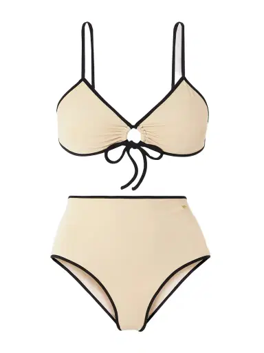 Valentino Garavani Embellished Two-tone Bikini | Thumbnail 1