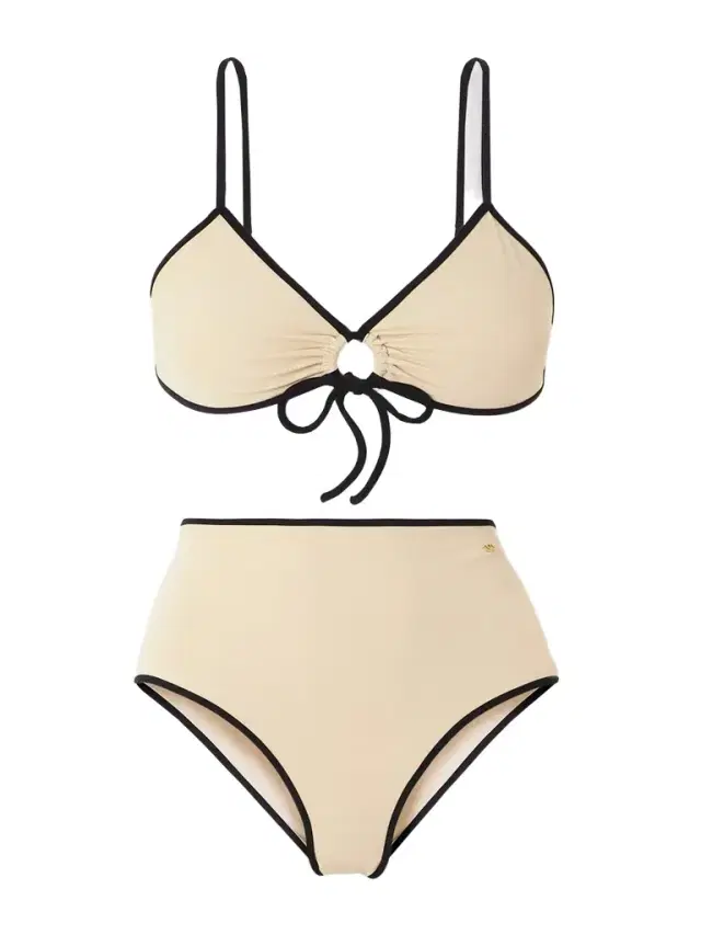 Embellished Two-tone Bikini