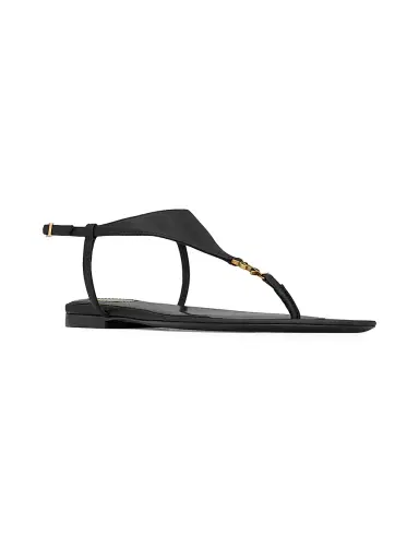 Saint Laurent Women's Cassandra Sandals in Smooth Leather | Thumbnail 2 Saint Laurent Women's Cassandra Sandals in Smooth Leather | Thumbnail 2