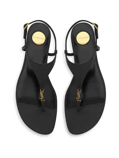 Saint Laurent Women's Cassandra Sandals in Smooth Leather | Thumbnail 3 Saint Laurent Women's Cassandra Sandals in Smooth Leather | Thumbnail 3