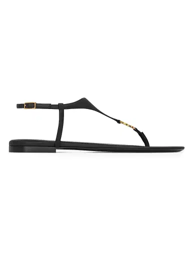 Saint Laurent Women's Cassandra Sandals in Smooth Leather | Thumbnail 1 Saint Laurent Women's Cassandra Sandals in Smooth Leather | Thumbnail 1