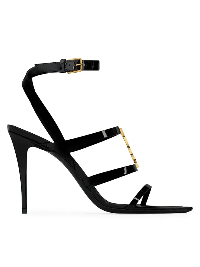Women's Cassandra Sandals in Patent Leather - Black