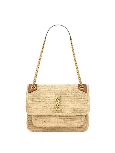 Saint Laurent Women's Niki Medium in Raffia Bag | Thumbnail 1 Saint Laurent Women's Niki Medium in Raffia Bag | Thumbnail 1