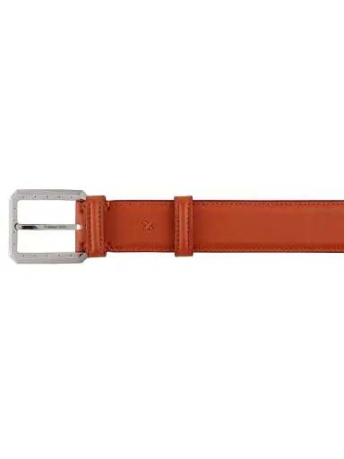 Stefano Ricci Men's Handmade Antique Italian Calfskin Leather Belt - Orange | Thumbnail 2