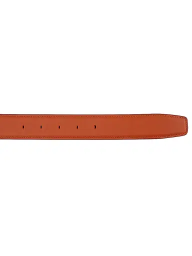 Stefano Ricci Men's Handmade Antique Italian Calfskin Leather Belt - Orange | Thumbnail 3