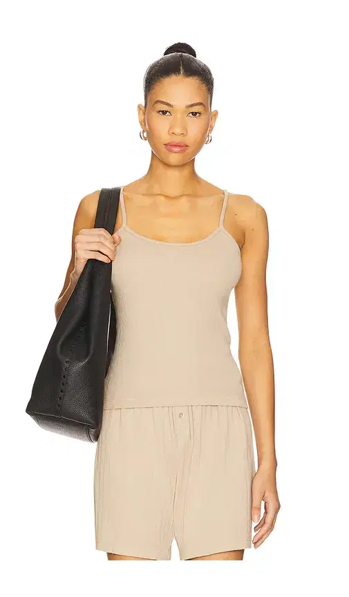 DONNI. Pointelle Cami Tank Top