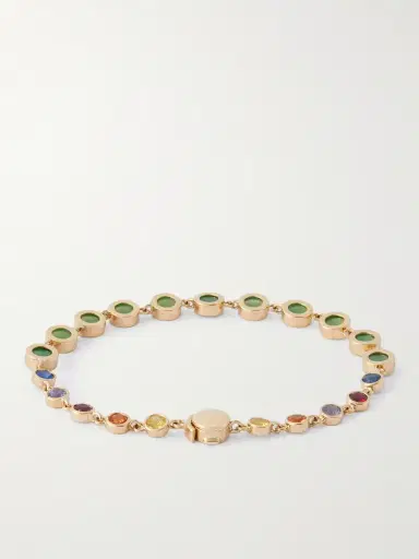 LUIS MORAIS 14-Karat Gold Multi-Stone Bracelet - Men | Thumbnail 3