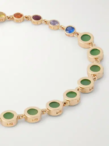 LUIS MORAIS 14-Karat Gold Multi-Stone Bracelet - Men | Thumbnail 4