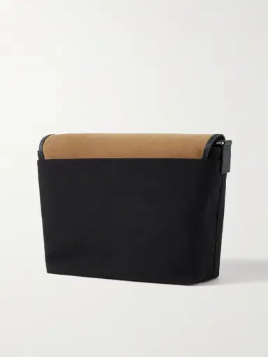 Loewe Leather-Trimmed Suede and Canvas Messenger Bag - Men | Thumbnail 3 Loewe Leather-Trimmed Suede and Canvas Messenger Bag - Men | Thumbnail 3