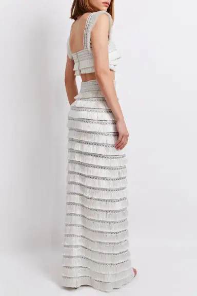 PatBo Metallic Fringe Maxi Skirt | Thumbnail 5