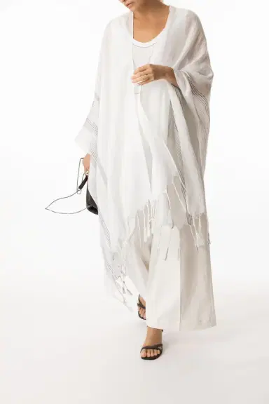 Brunello Cucinelli Long Lurex Poncho | Thumbnail 2