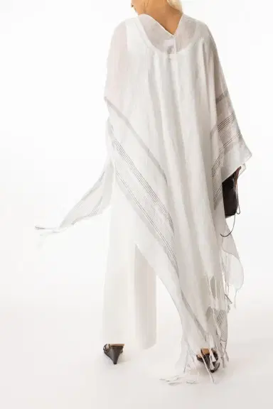 Brunello Cucinelli Long Lurex Poncho | Thumbnail 4