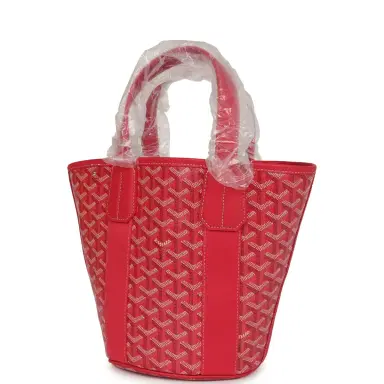 goyard Goyard Goyardine Belharra PM Fuchsia Tote Palladium Hardware | Thumbnail 5 goyard Goyard Goyardine Belharra PM Fuchsia Tote Palladium Hardware | Thumbnail 5
