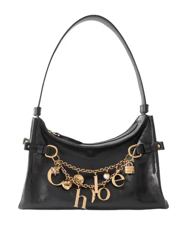 Embellished Leather Shoulder Bag