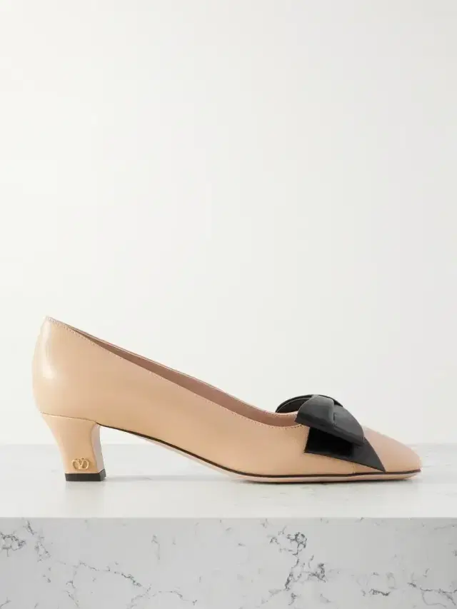 Bowow 45 Bow-embellished Leather Pumps