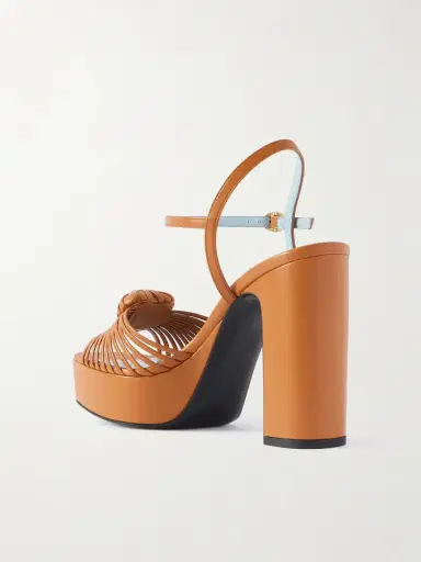 Valentino Garavani Embellished Leather Platform Sandals | Thumbnail 3