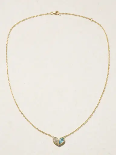 Gemella Sweetheart 18-karat Gold, Diamond And Aquamarine Necklace | Thumbnail 4 Gemella Sweetheart 18-karat Gold, Diamond And Aquamarine Necklace | Thumbnail 4