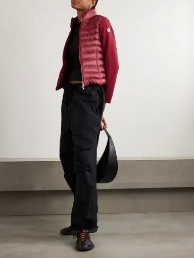 Moncler Appliquéd Wool-blend And Quilted Shell Down Cardigan | Thumbnail 2