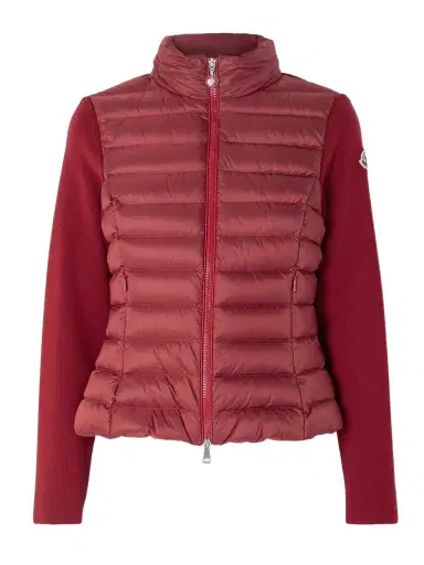 Moncler Appliquéd Wool-blend And Quilted Shell Down Cardigan | Thumbnail 1