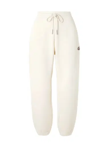 Moncler Appliquéd Cotton-blend Jersey Sweatpants | Thumbnail 1
