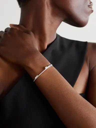 Repossi Serti Sur Vide 18-karat White Gold Diamond Bracelet | Thumbnail 2