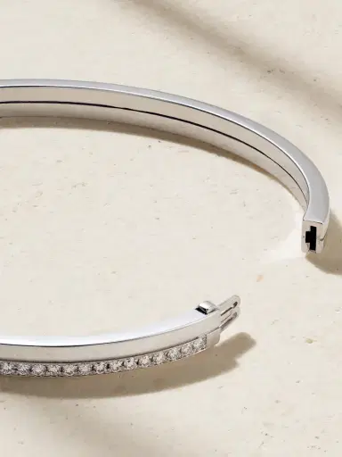 Repossi Serti Sur Vide 18-karat White Gold Diamond Bracelet | Thumbnail 3