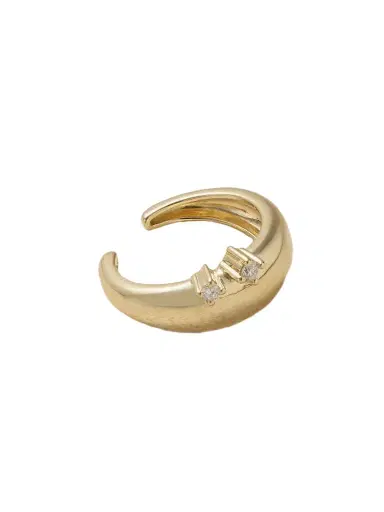 Mizuki 14-karat Gold Diamond Single Ear Cuff | Thumbnail 1