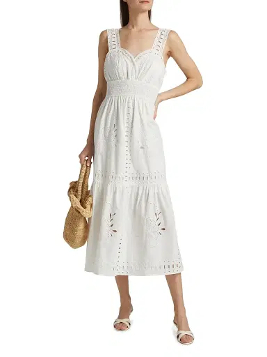 Rails Women's Fawn Cotton Sleeveless Midi-Dress - White | Thumbnail 3 Rails Women's Fawn Cotton Sleeveless Midi-Dress - White | Thumbnail 3