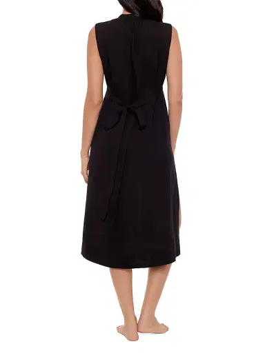 Miraclesuit Swim Women's Pleated Linen Cover-Up Dress - Black - Size Large | Thumbnail 4 Miraclesuit Swim Women's Pleated Linen Cover-Up Dress - Black - Size Large | Thumbnail 4