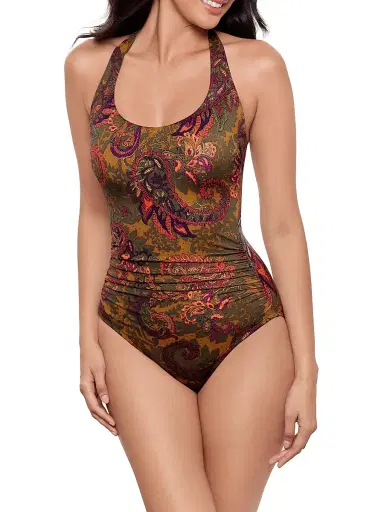 Miraclesuit Swim Women's Perissa Rock Halterneck Paisley One-Piece Swimsuit | Thumbnail 2 Miraclesuit Swim Women's Perissa Rock Halterneck Paisley One-Piece Swimsuit | Thumbnail 2